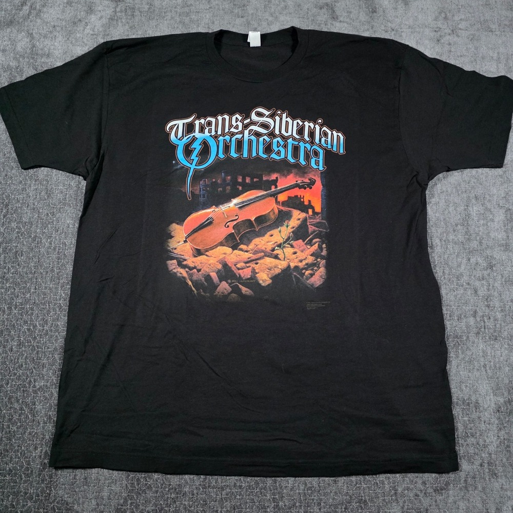 Trans-Siberian Orchestra 2021 Winter Tour Shirt Mens XXL Black Tultex 2XL